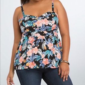 Torrid | Challis Floral Babydoll Tank Top